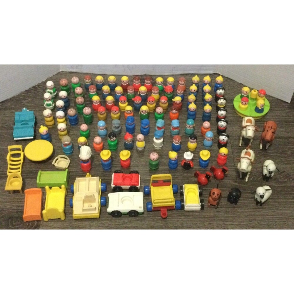 Vintage Little People Lot Mixed 112 Pieces